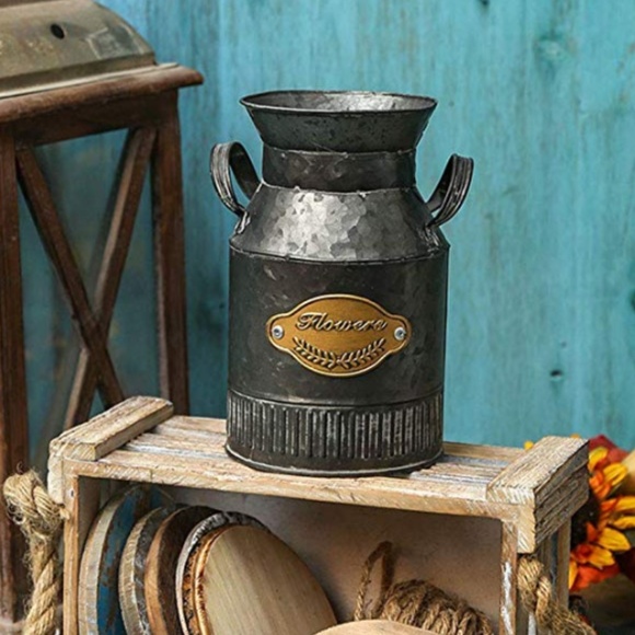 Vintage Farmhouse Jug Vase Milk Can Pitcher - Picture 4 of 8